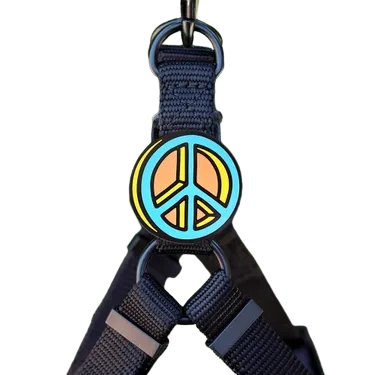 Jiby Dog Crew Silicone Dog Badge Charm - Peace Dog dog accessories dog collar dog leash dog bowtie dog backpack