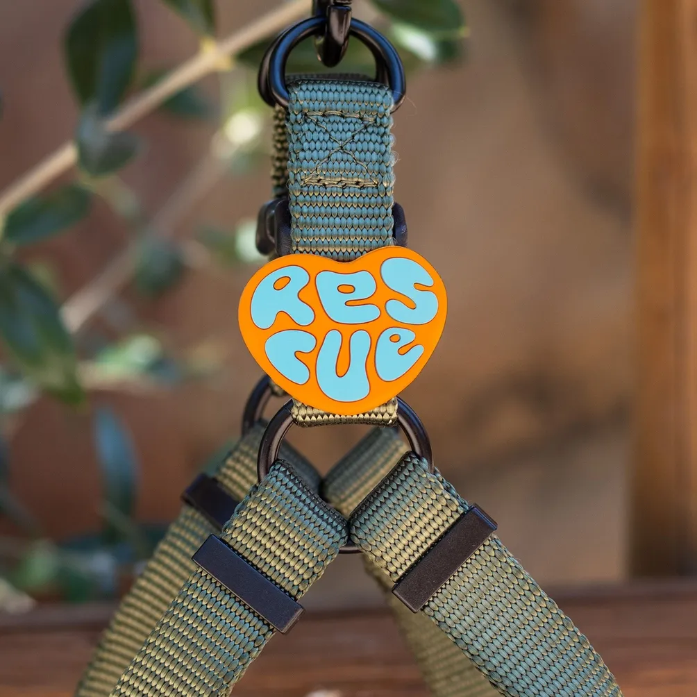 Jiby Dog Crew Silicone Dog Badge Charm - Rescue dog accessories dog collar dog leash dog bowtie dog backpack