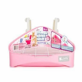 Jolly Triangle Rabbit Toilet Large - Pink (JP273) dog water fountain slow feeder automatic dog feeder gravity feeder dog food dispenser