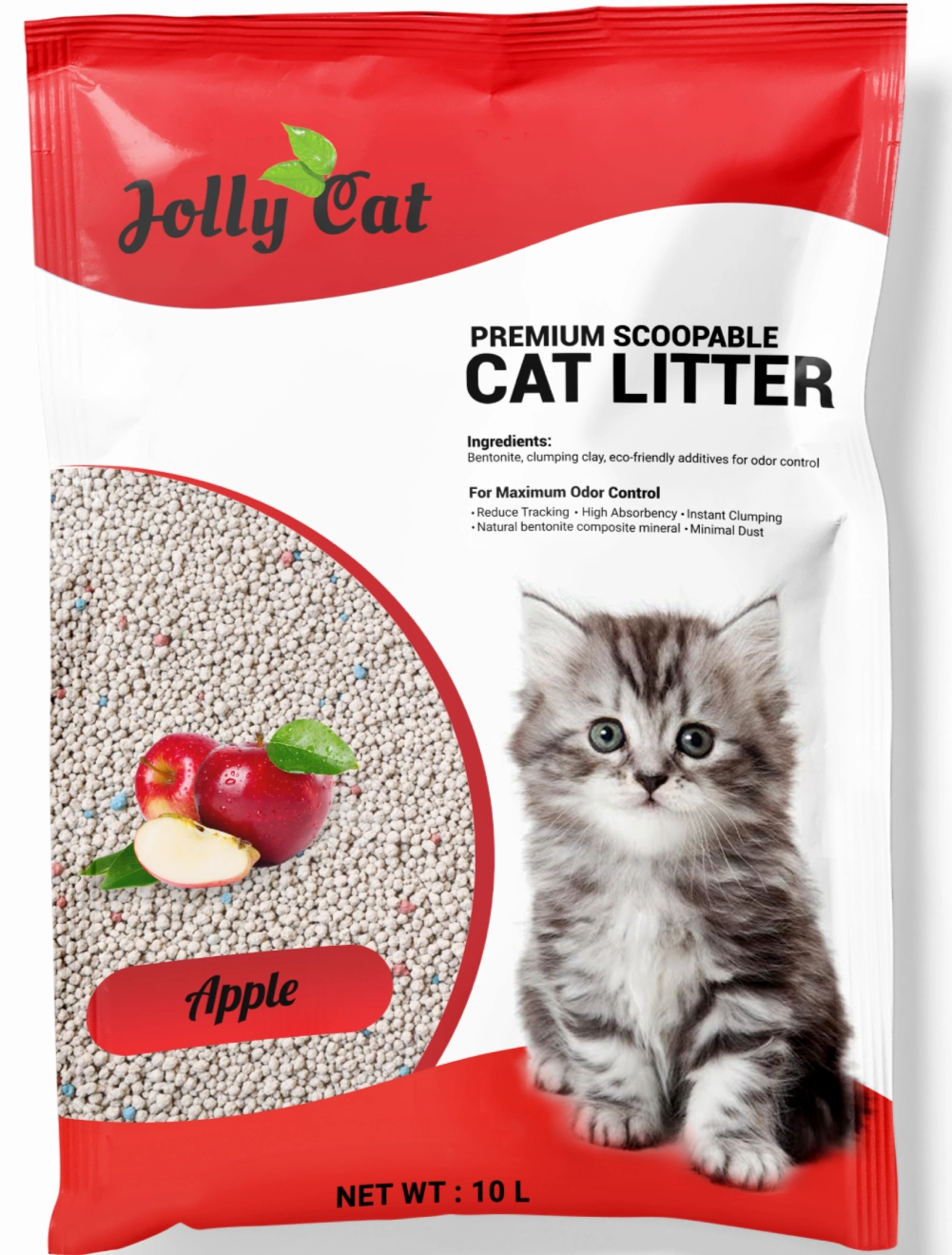 Jollycat Apple Cat Litter 10L kitten supplies kitten toys kitten food kitten litter box kitten bed