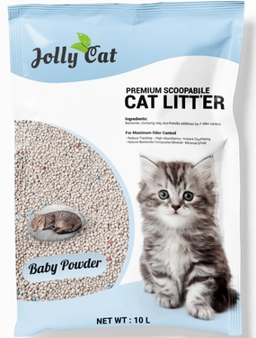 Jollycat Baby Powder Cat Litter 10L kitten supplies kitten toys kitten food kitten litter box kitten bed