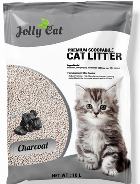 Jollycat Charcoal Cat Litter 10L kitten supplies kitten toys kitten food kitten litter box kitten bed