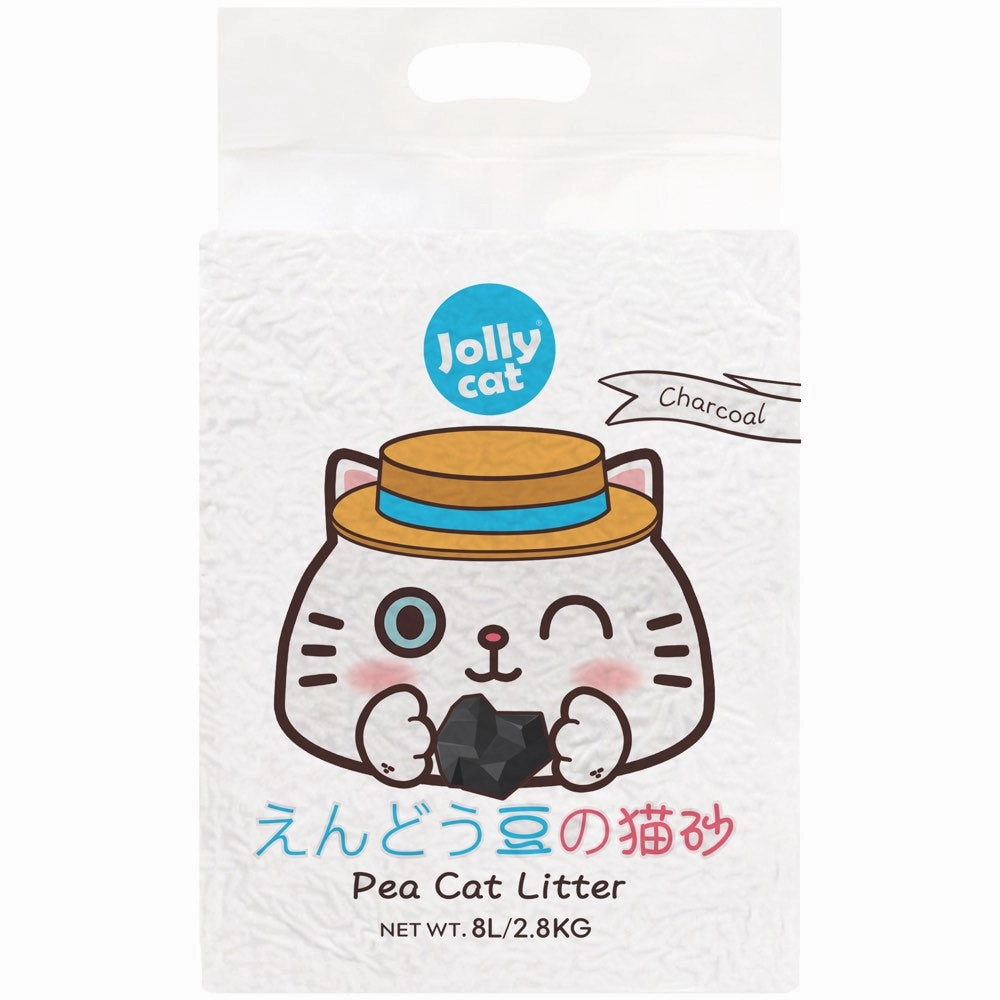 Jollycat Charcoal Clumping Pea Cat Litter 8L kitten supplies kitten toys kitten food kitten litter box kitten bed