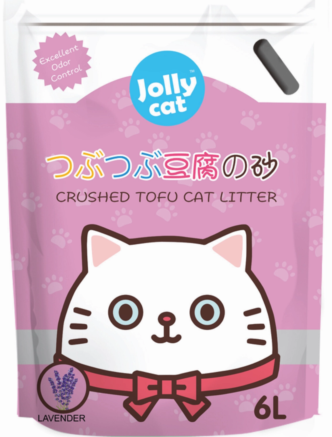 Jollycat Crushed Tofu Lavender Cat Litter 6L kitten supplies kitten toys kitten food kitten litter box kitten bed