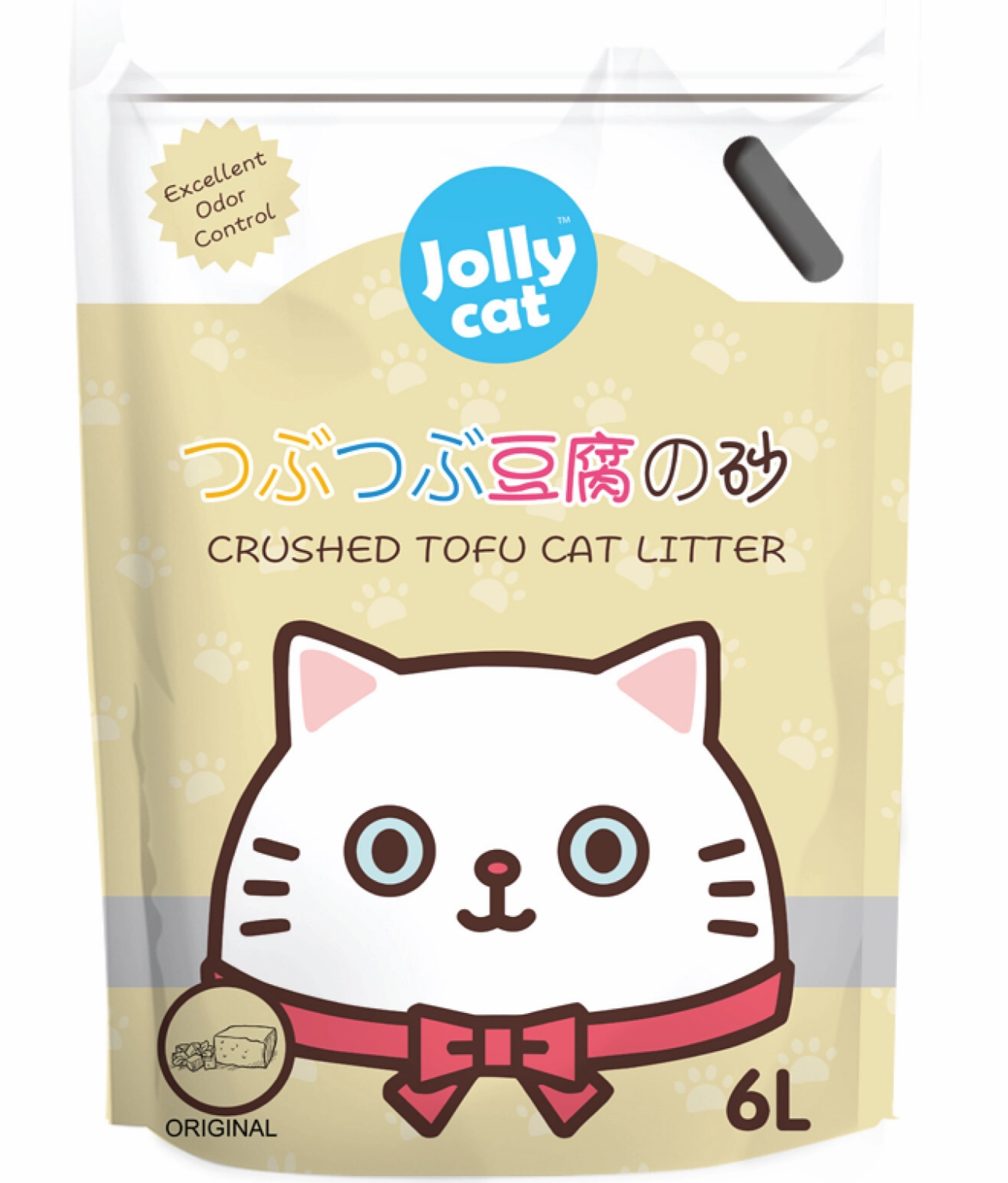 Jollycat Crushed Tofu Original Cat Litter 6L kitten supplies kitten toys kitten food kitten litter box kitten bed