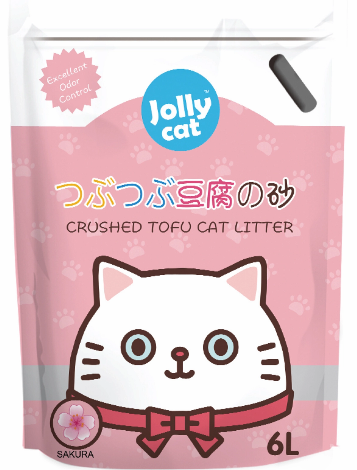 Jollycat Crushed Tofu Sakura Cat Litter 6L kitten supplies kitten toys kitten food kitten litter box kitten bed