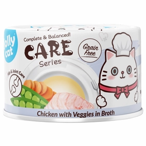 Jollycat Hip & Joint Care Chicken With Veggies In Broth Grain-Free Canned Cat Food 80g natural cat food soft cat treats freeze dried cat food organic cat treats indoor cat food