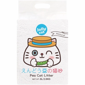 Jollycat Natural Unscented Clumping Pea Cat Litter 8L kitten supplies kitten toys kitten food kitten litter box kitten bed