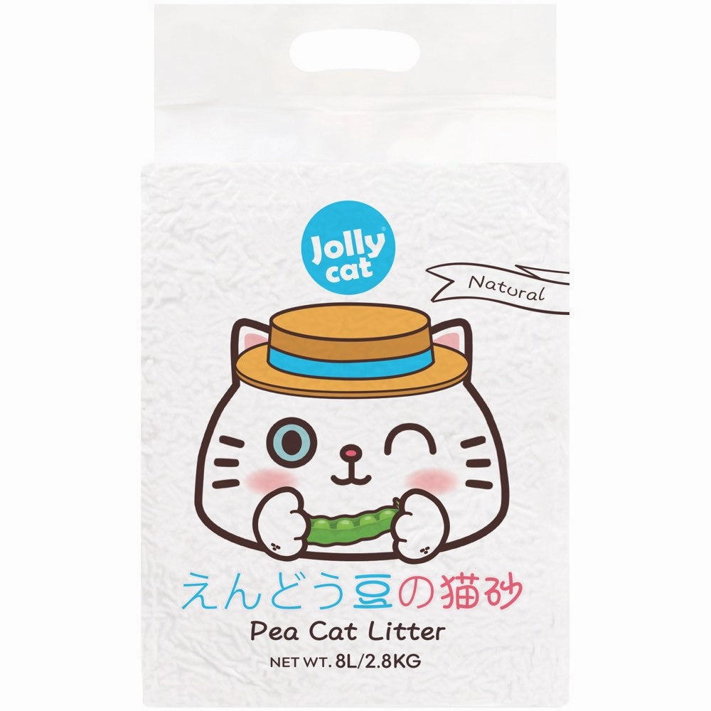 Jollycat Natural Unscented Clumping Pea Cat Litter 8L kitten supplies kitten toys kitten food kitten litter box kitten bed
