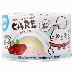 Jollycat Urinary Care Chicken With Cranberry In Broth Grain-Free Canned Cat Food 80g cat food cans soft cat food high protein cat food natural cat food senior cat food