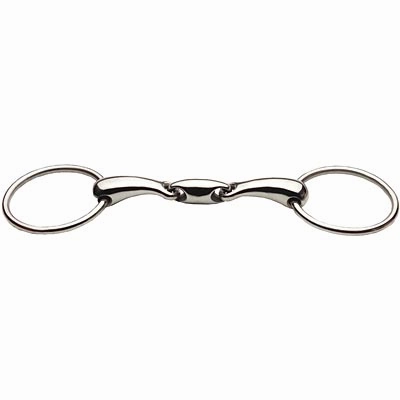 JP Korsteel Stainless Steel Oval Link Loose Ring Snaffle Bit cat fur care cat grooming tools cat deshedding brush cat bath kit cat nail trimmer