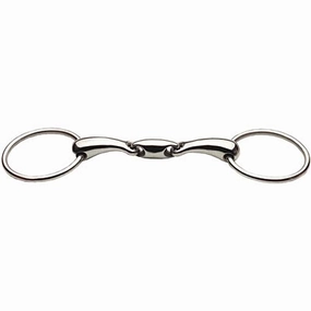 JP Korsteel Stainless Steel Oval Link Loose Ring Snaffle Bit cat fur care cat grooming tools cat deshedding brush cat bath kit cat nail trimmer