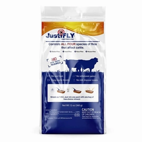 JustiFly Feedthrough 3%, 360g Pack sheep feed sheep mineral sheep hay sheep pellets sheep salt block