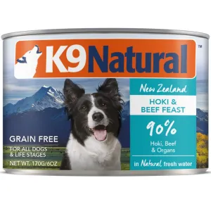 K9 Natural Hoki & Beef Feast Grain-Free Canned Dog Food 170g dog toys interactive dog toy plush dog toy dog rope toy squeaky toy