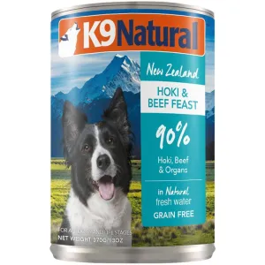 K9 Natural Hoki & Beef Feast Grain-Free Canned Dog Food 370g dog toys interactive dog toy plush dog toy dog rope toy squeaky toy