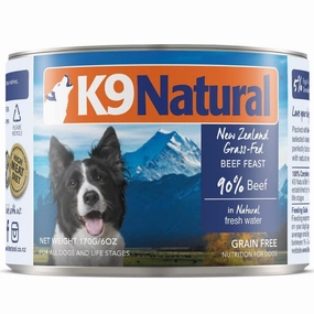 K9 Natural Beef Feast Canned Dog Food 170g canned dog food wet dog food grain free dog food dog food with gravy beef dog food