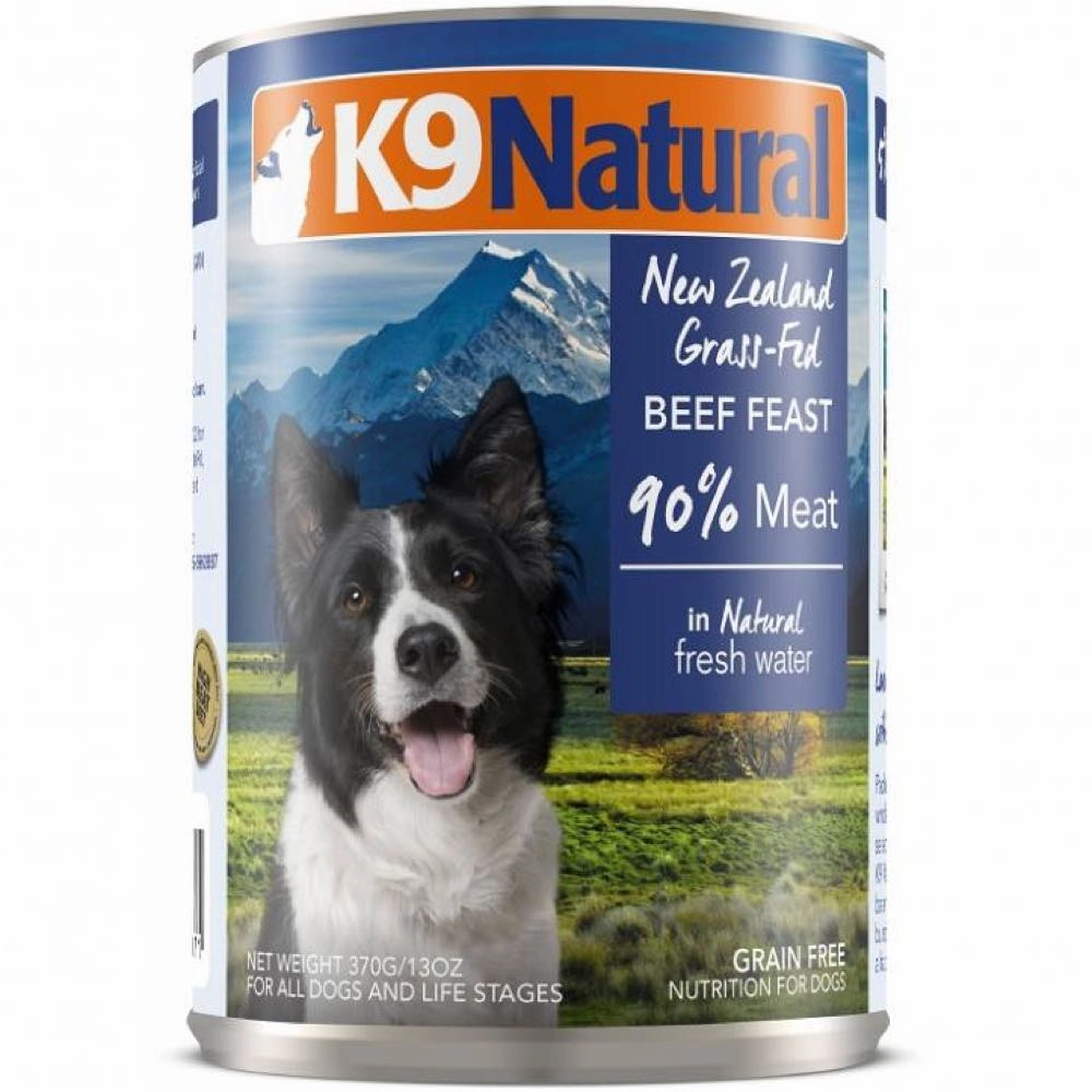 K9 Natural Beef Feast Canned Dog Food 370g canned dog food wet dog food grain free dog food dog food with gravy beef dog food