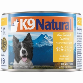 K9 Natural Chicken Feast Canned Dog Food 170g canned dog food wet dog food grain free dog food dog food with gravy beef dog food