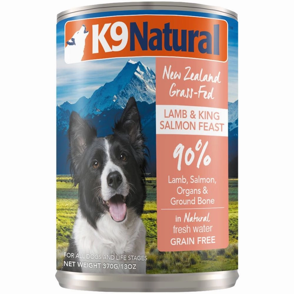 K9 Natural Lamb & King Salmon Feast Grain-Free Canned Dog Food 370g canned dog food wet dog food grain free dog food dog food with gravy beef dog food