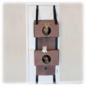 K&H Pet Products Hangin' Feline Funhouse Cat Furniture, Tan, Small, 70" X 22" X 12" cat grooming cat shampoo cat conditioner cat comb cat grooming glove