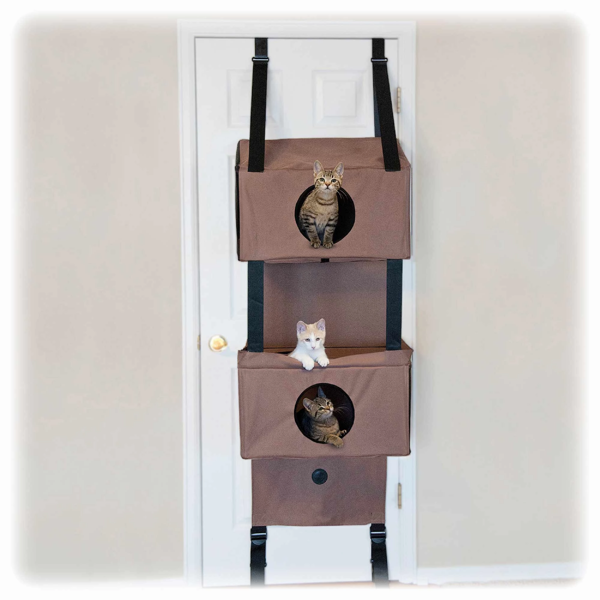 K&H Pet Products Hangin' Feline Funhouse Cat Furniture, Tan, Small, 70" X 22" X 12" cat grooming cat shampoo cat conditioner cat comb cat grooming glove