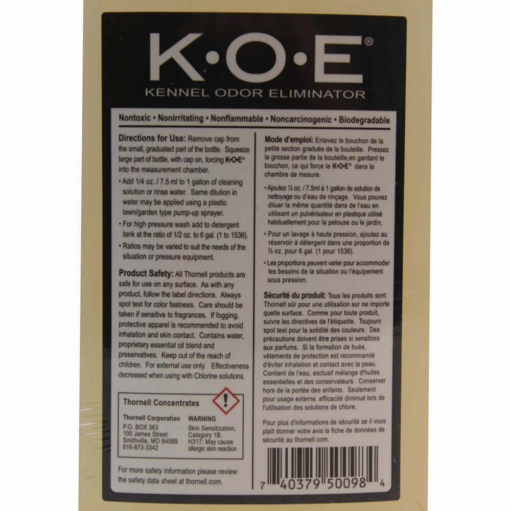 K.O.E. Kennel Odor Eliminator Concentrate