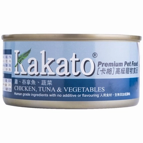 Kakato Chicken, Tuna & Vegetables Canned Cat & Dog Food 170g natural cat food soft cat treats freeze dried cat food organic cat treats indoor cat food