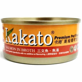 Kakato Salmon In Broth Grain-Free Canned Cat & Dog Food canned dog food wet dog food grain free dog food dog food with gravy beef dog food