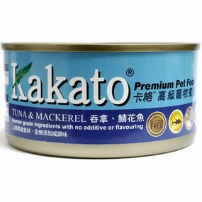 Kakato Tuna & Mackerel Grain-Free Canned Cat & Dog Food natural cat food soft cat treats freeze dried cat food organic cat treats indoor cat food