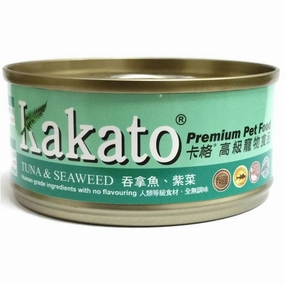 Kakato Tuna & Seaweed Grain-Free Canned Cat & Dog Food cat food cans soft cat food high protein cat food natural cat food senior cat food