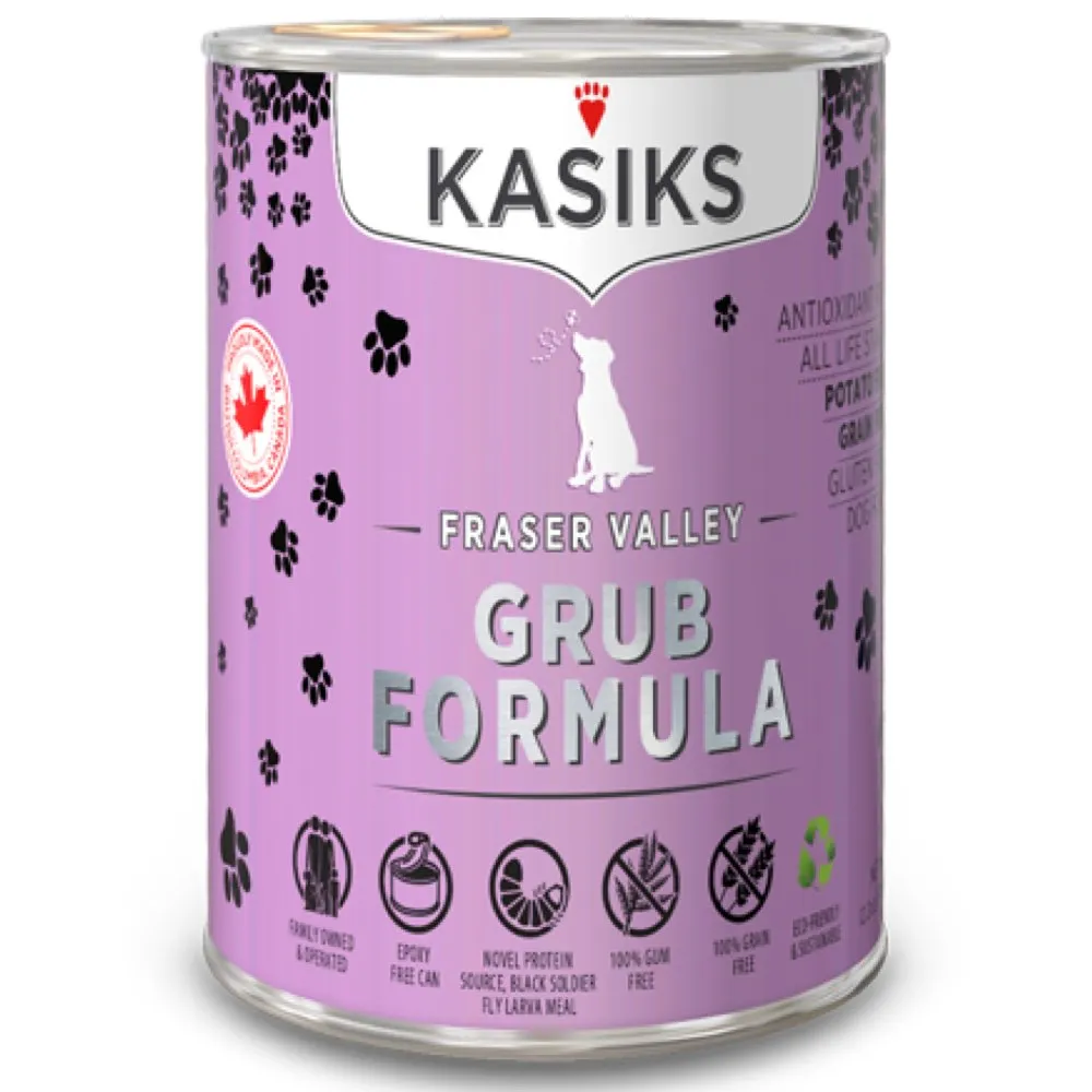 Kasiks Fraser Valley Grub Grain Free Canned Dog Food 345g dog toys interactive dog toy plush dog toy dog rope toy squeaky toy