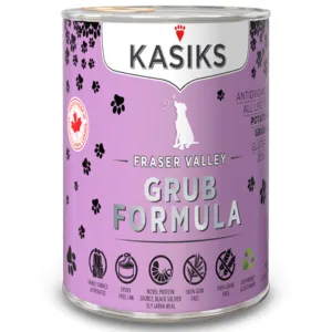 Kasiks Fraser Valley Grub Grain Free Canned Dog Food 345g dog toys interactive dog toy plush dog toy dog rope toy squeaky toy