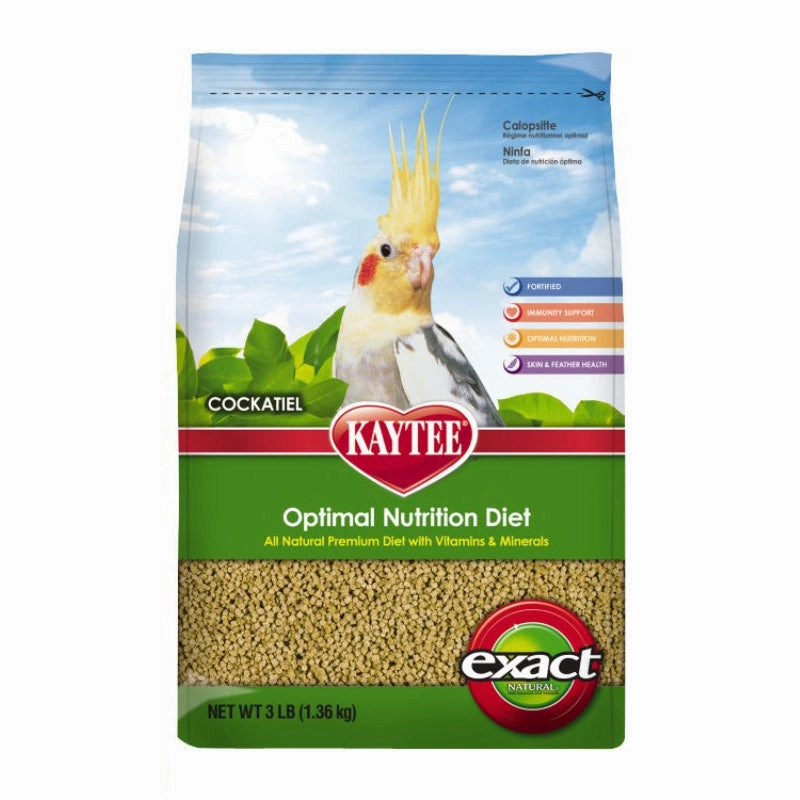 Kaytee Exact - Natural Veggie for Cockatiels 3lb bird cage parrot food bird toys bird perch bird treats