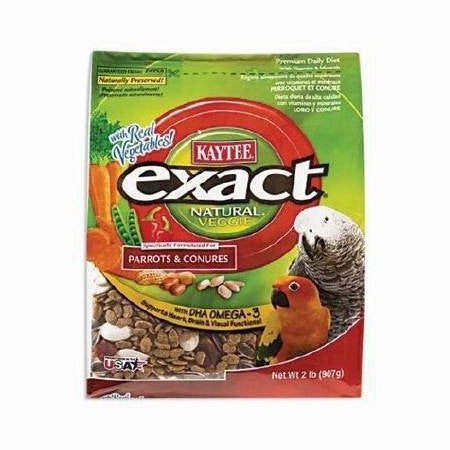 Kaytee Exact - Natural Veggie for Parrots and Conures 2lb bird cage parrot food bird toys bird perch bird treats