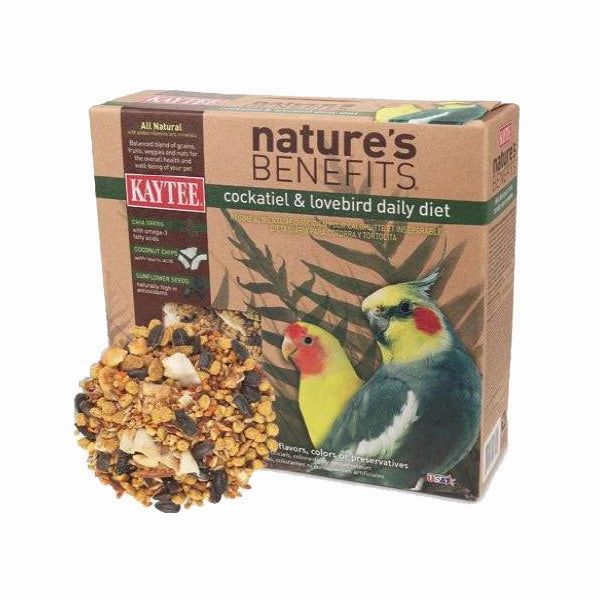 Kaytee Nature's Benefits - Cockatiel & Lovebird 3.25lb bird cage parrot food bird toys bird perch bird treats