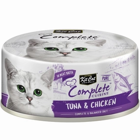 Kit Cat Complete Cuisine Pure Tuna & Chicken Grain-Free Canned Cat Food 70g cat food cans soft cat food high protein cat food natural cat food senior cat food