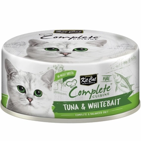 Kit Cat Complete Cuisine Pure Tuna & Whitebait Grain-Free Canned Cat Food 70g cat food cans soft cat food high protein cat food natural cat food senior cat food