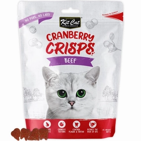 Kit Cat Cranberry Crisps Beef Cat Treats 60g pet health pet wellness pet pain relief pet probiotic pet calming