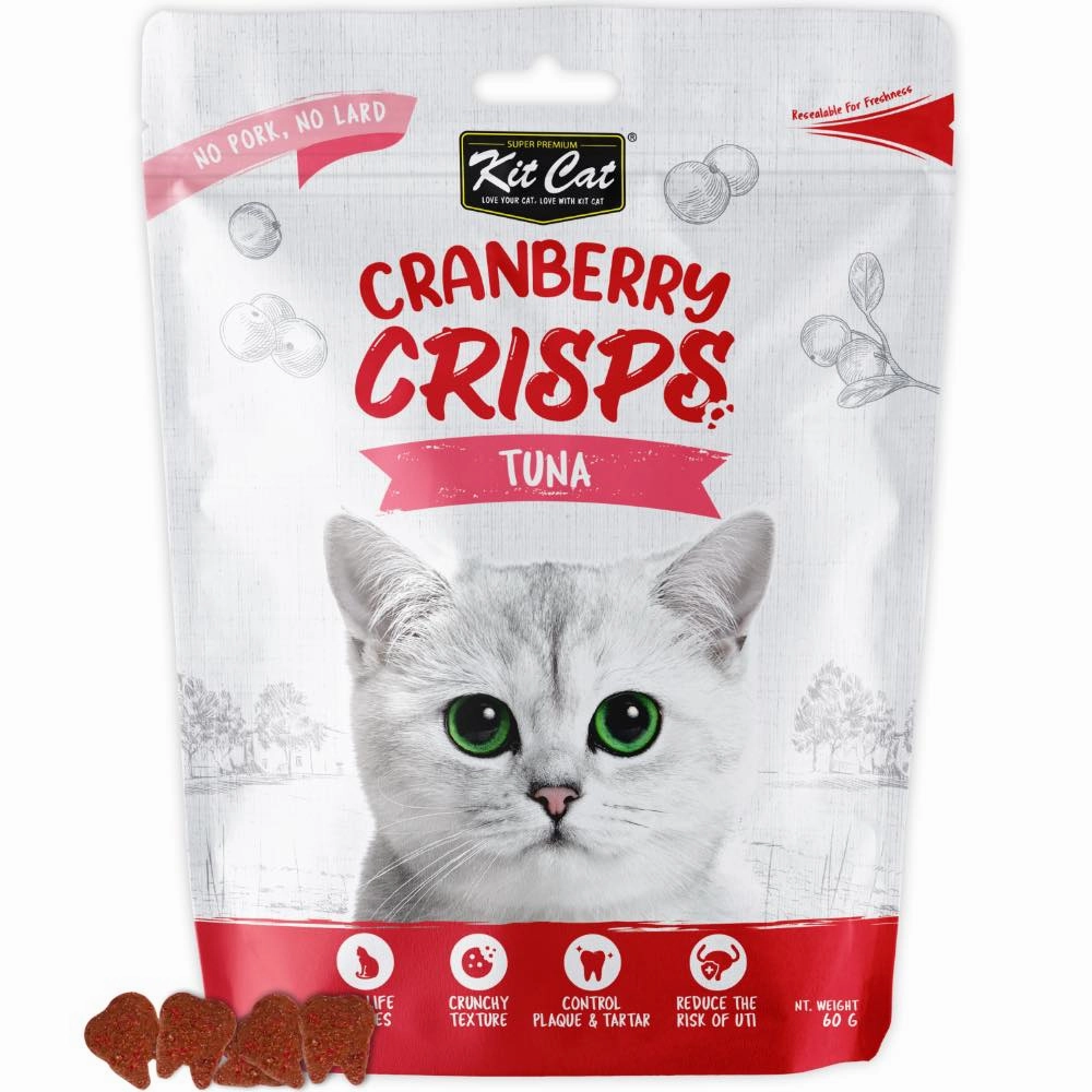 Kit Cat Cranberry Crisps Tuna Cat Treats 60g dog chew toys dog dental chews durable chew toys puppy chew toy bone chew
