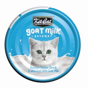 Kit Cat Goat Milk Gourmet Boneless Chicken Shreds & Whitebait Grain-Free Canned Cat Food 70g natural cat food soft cat treats freeze dried cat food organic cat treats indoor cat food