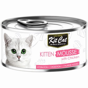 Kit Cat Kitten Mousse Chicken Grain-Free Canned Cat Food 80g natural cat food soft cat treats freeze dried cat food organic cat treats indoor cat food
