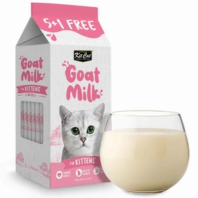 Kit Cat Lactose-Free Goat Milk Pouches for Kitten (50ml x 6) dog travel bag car seat cover pet carrier for car training leash dog training whistle
