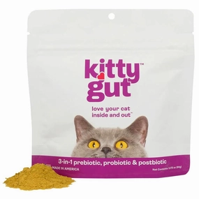 Kitty Gut 3-in-1 Pre   Pro   Postbiotic Supplement for Cats cat scratchers cat towers cat window perch cat heating pad cat calming spray