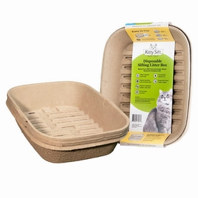 Kitty Sift (Set of 1 Litter Box & 3 Sifting Liners) Sifting, Disposable Cat Litter Box, Large cat climbing tree cat hammock cat steps cat grooming kit cat safety gate