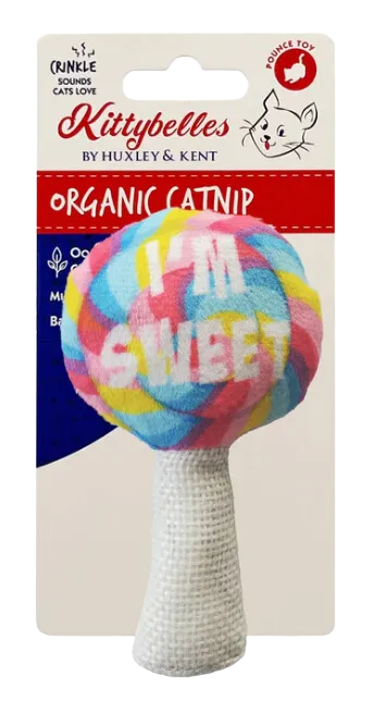 Kittybelles Plush Cat Toy I'm Sweet Lollipop 4" cat toys interactive cat toys cat teaser wand cat balls cat laser pointer