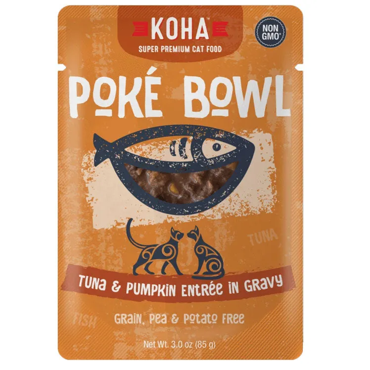 KOHA Pok Bowl Tuna & Pumpkin in Gravy Wet Cat Food cat treats toys for cats cat hair remover cat cleaning supplies cat food bowl