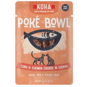 KOHA Pok Bowl Tuna & Salmon in Gravy Wet Cat Food cat supplies cat house cat tree cat feeder cat collar