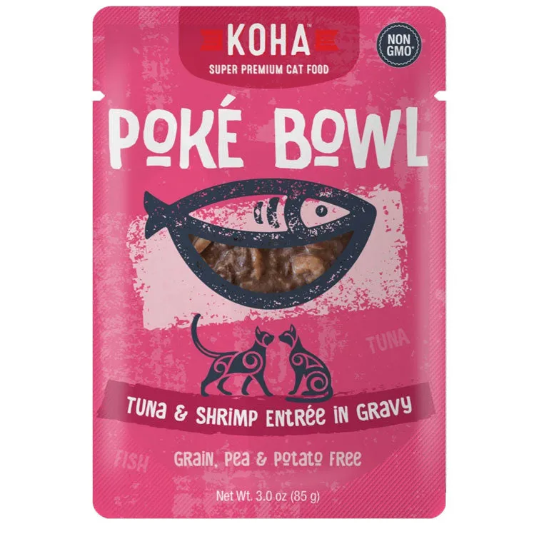 KOHA Pok Bowl Tuna & Shrimp in Gravy Wet Cat Food cat treats toys for cats cat hair remover cat cleaning supplies cat food bowl