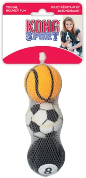 Kong 3-Pack Sport Balls Dog Toy Medium dog bones rawhide chew sticks dog jerky bacon bone