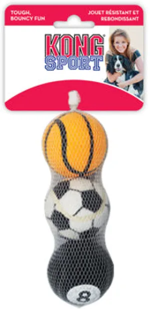 Kong 3-Pack Sport Balls Dog Toy Medium dog bones rawhide chew sticks dog jerky bacon bone